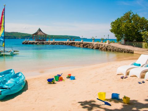 Sundown on the Beach in Discovery Bay, Jamaica